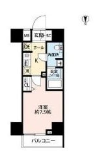 プレール・ドゥーク芝浦　206号室　間取り