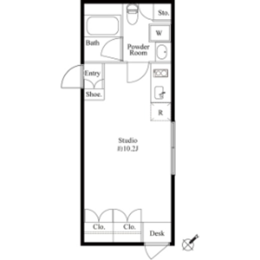 パセオ神宮前　305号室　間取り