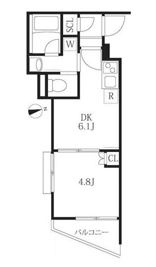 ハーモニーレジデンス神楽坂ヒルズfirst　201号室　間取り