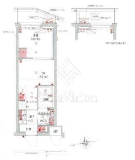 ハーモニーレジデンス神楽坂ヒルズfirst　203号室　間取り
