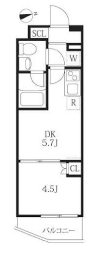 ハーモニーレジデンス神楽坂ヒルズfirst　502号室　間取り