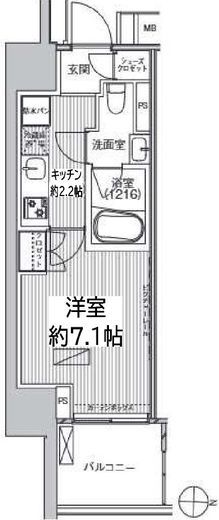 ヒューリックレジデンス新御茶ノ水　201号室　間取り