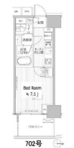 ヒューリックレジデンス新御茶ノ水　702号室　間取り