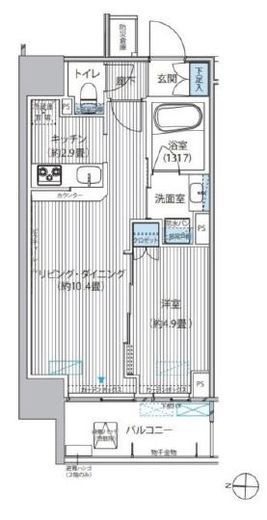 ヒューリックレジデンス新御茶ノ水　806号室　間取り