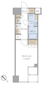 ブリリアイスト千駄ヶ谷　707号室　間取り
