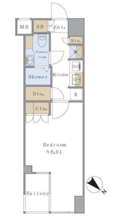ブリリアイスト千駄ヶ谷　506号室　間取り
