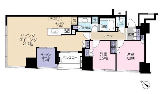 ザ・神宮前レジデンス　1502号室　間取り