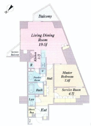 ザ・神宮前レジデンス　4F1号室　間取り