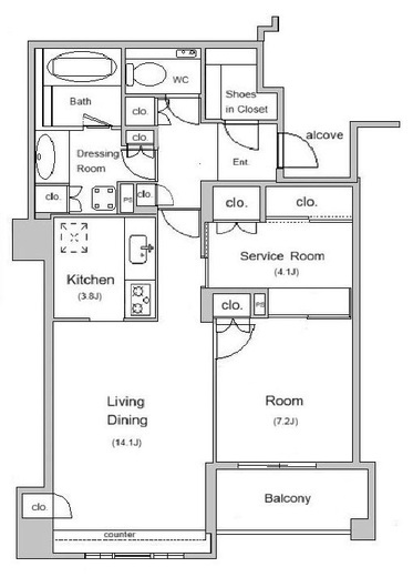 ザ・神宮前レジデンス　5F4号室　間取り