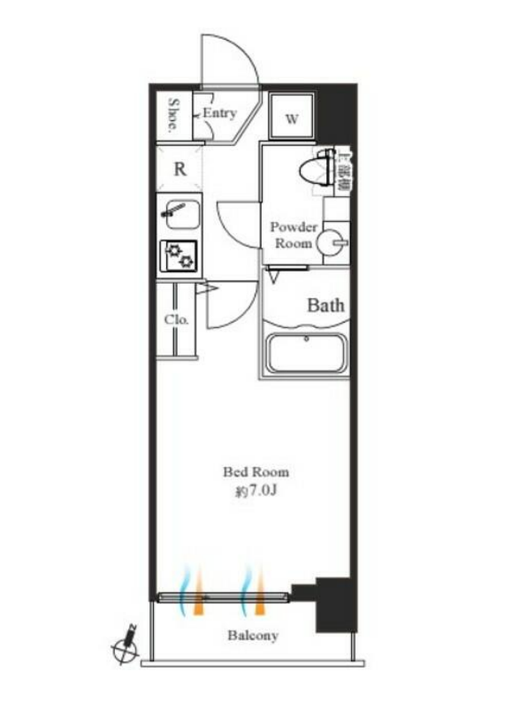グランパセオ神田駅前　203号室　間取り