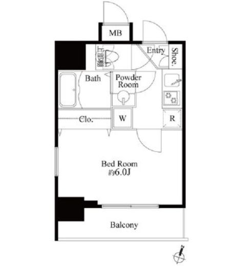 グランパセオ神田駅前　704号室　間取り