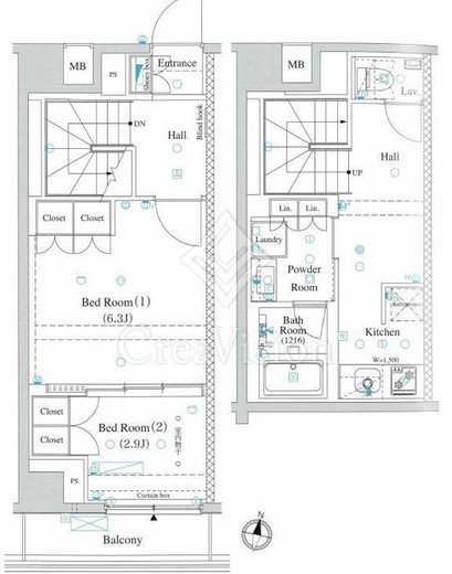 アクサスレジデンス外苑　304号室　間取り