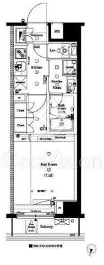 アクサスレジデンス外苑　407号室　間取り