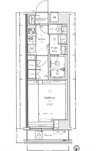 アクサスレジデンス外苑　410号室　間取り