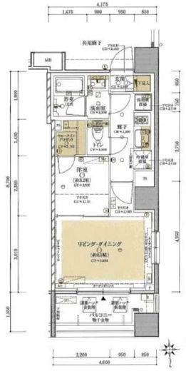 クレヴィア恵比寿　607号室　間取り