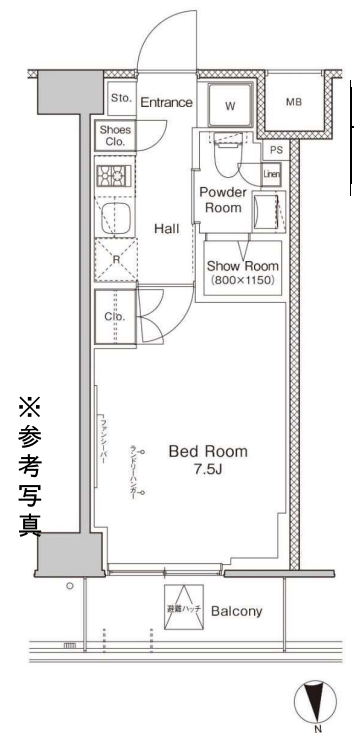 プラウドフラット南品川　414号室　間取り