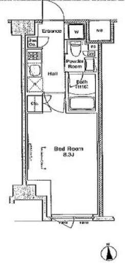 プラウドフラット南品川　103号室　間取り