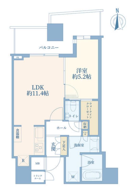 パークタワー晴海　7F号室　間取り