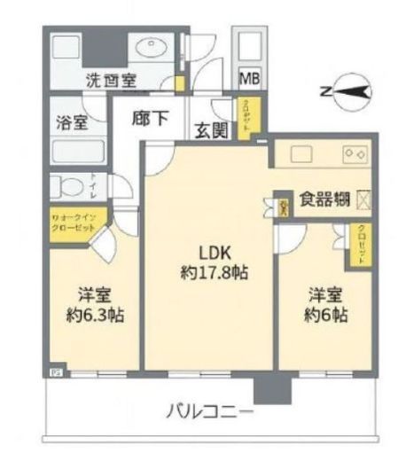 パークタワー晴海　2924号室　間取り