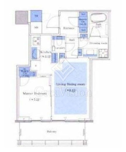 パークタワー晴海　3317号室　間取り