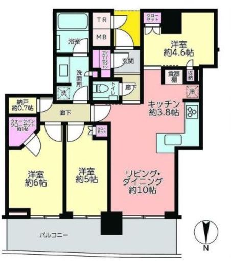 パークタワー晴海　3519号室　間取り