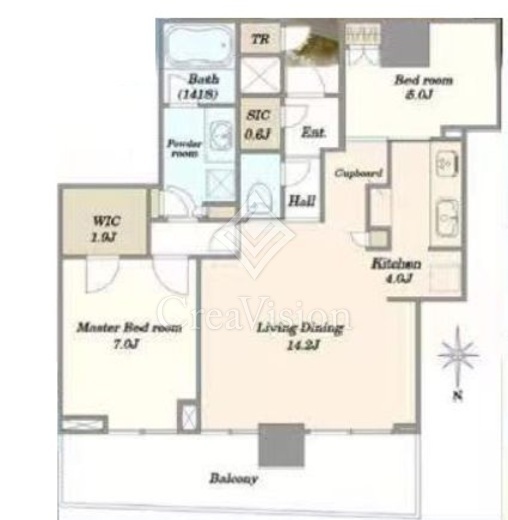 パークタワー晴海　44F4号室　間取り