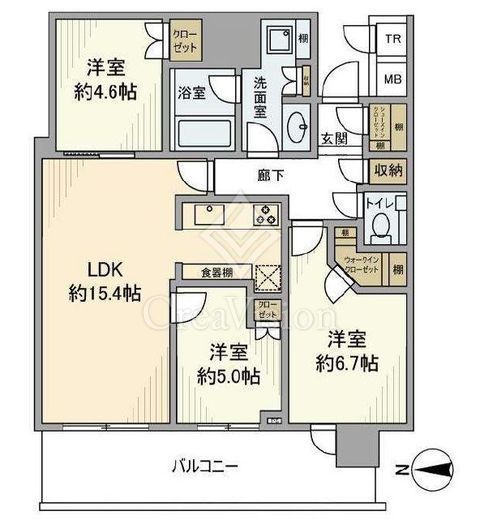 パークタワー晴海　2022号室　間取り