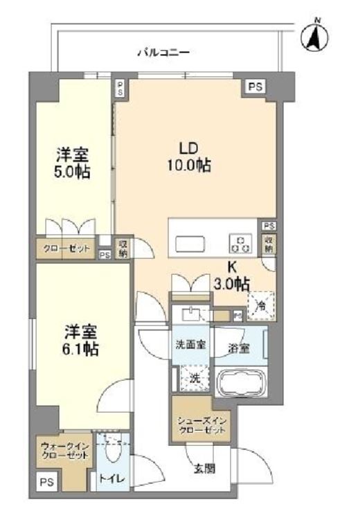 ザ・パークハビオ柿の木坂　201号室　間取り