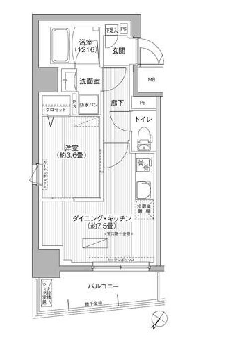 ルヴェール日本橋小伝馬町　203号室　間取り