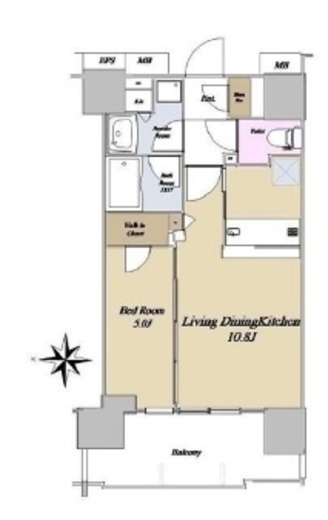 シティハウス千代田外神田　403号室　間取り