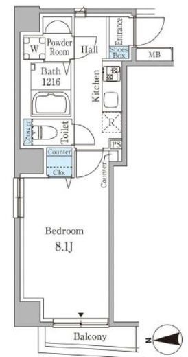 ラディーチェ芝　202号室　間取り