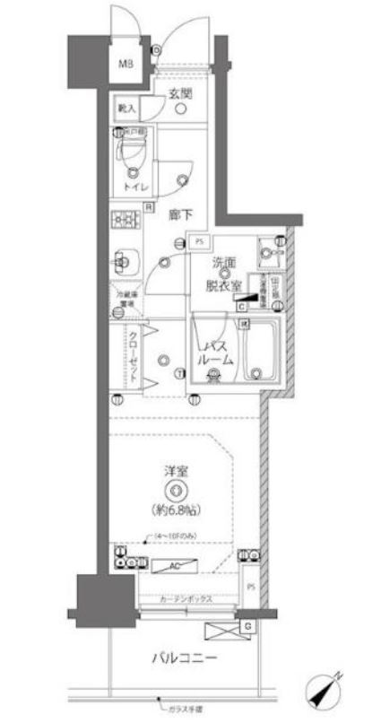 ZOOM日本橋馬喰町　803号室　間取り