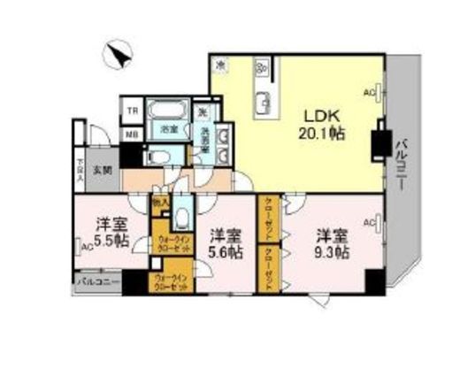ZOOM日本橋馬喰町　1301号室　間取り
