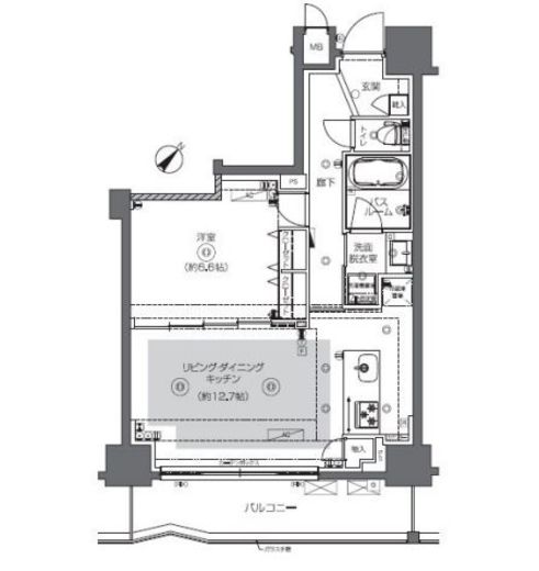 ZOOM日本橋馬喰町　202号室　間取り