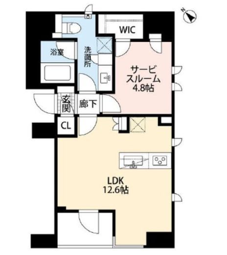 ピアース銀座8丁目　13F1号室　間取り