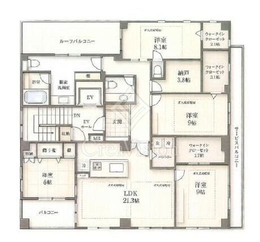 松濤リヴェール　301号室　間取り