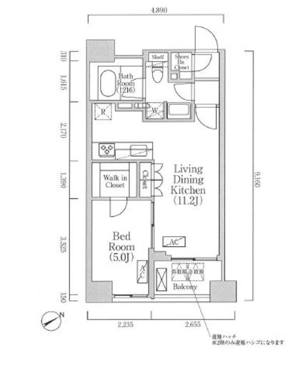 ソラシアレジデンス京橋　502号室　間取り