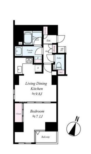 シーフォルム神田　401号室　間取り