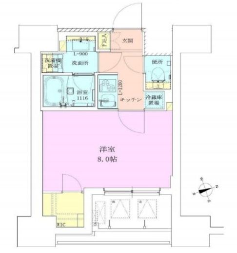 RBM築地レジデンス　1002号室　間取り