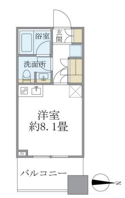 シティタワー大井町　412号室　間取り