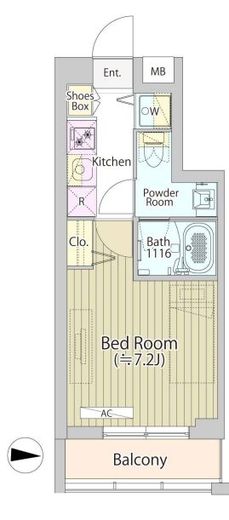 パークウッズ戸越公園　102号室　間取り