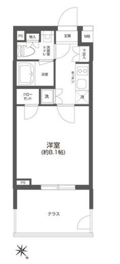 グランパセオ四谷若葉　103号室　間取り
