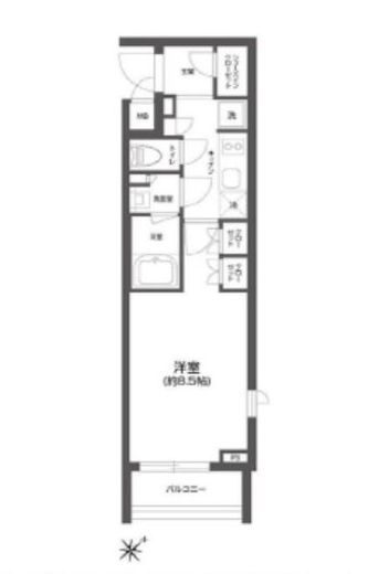 グランパセオ四谷若葉　203号室　間取り