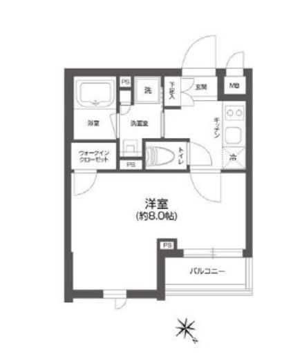 グランパセオ四谷若葉　408号室　間取り