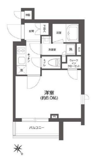 グランパセオ四谷若葉　409号室　間取り