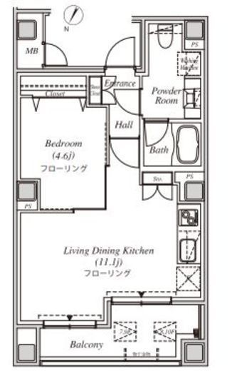 セプタス東麻布　601号室　間取り