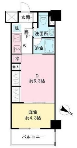 IBIS市ヶ谷 (アイビス市ヶ谷)　104号室　間取り