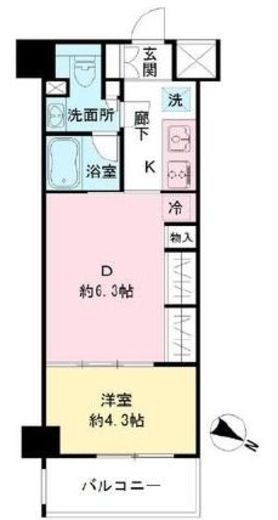 ＩＢＩＳ市ヶ谷　205号室　間取り