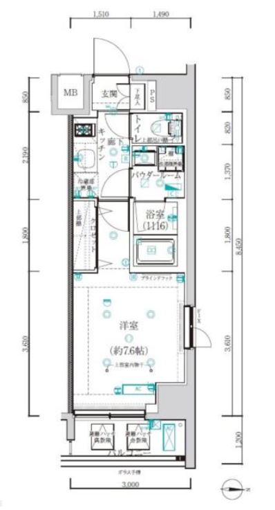 アルテシモレフィナ　605号室　間取り