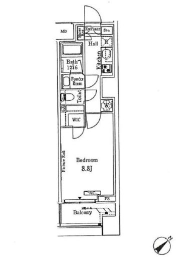 ルビア赤坂　404号室　間取り